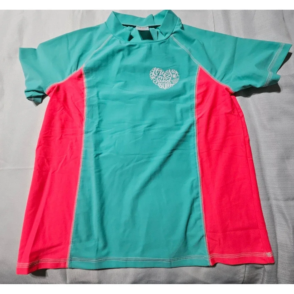 Circo Unisex Rash Guard Swim Shirt UPF 50+ Sun Protection Aqua Kids Size 12 Plus